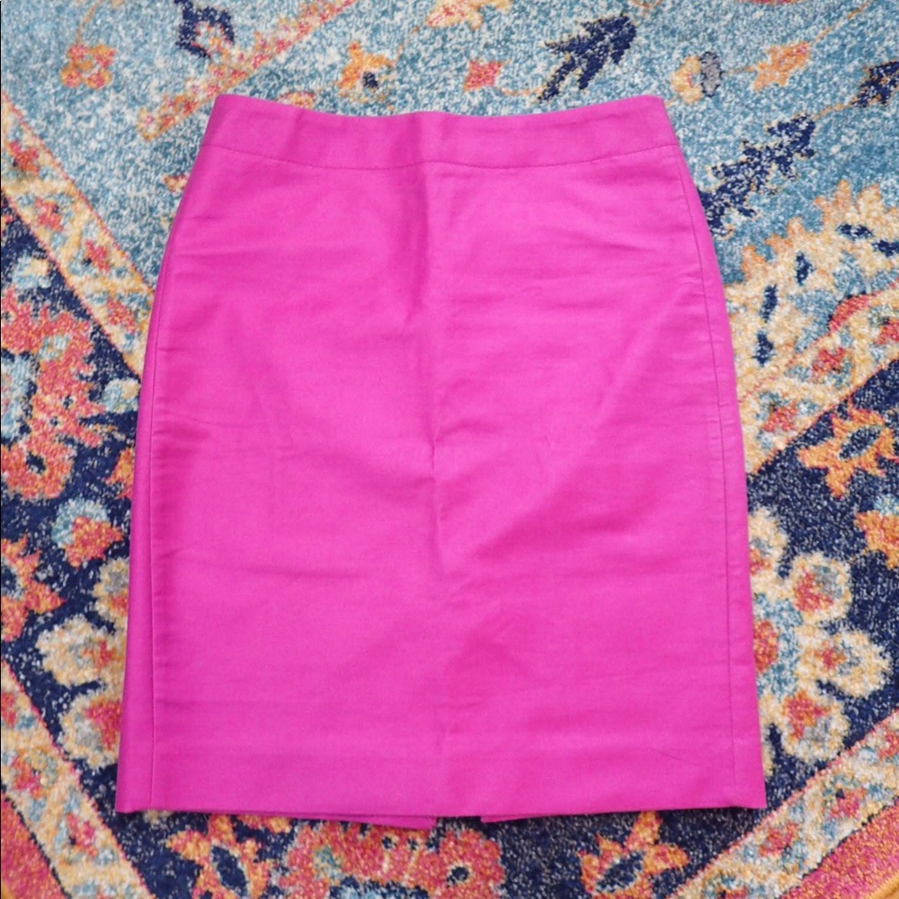 JCREW Mini Pencil Skirt in Fucshia